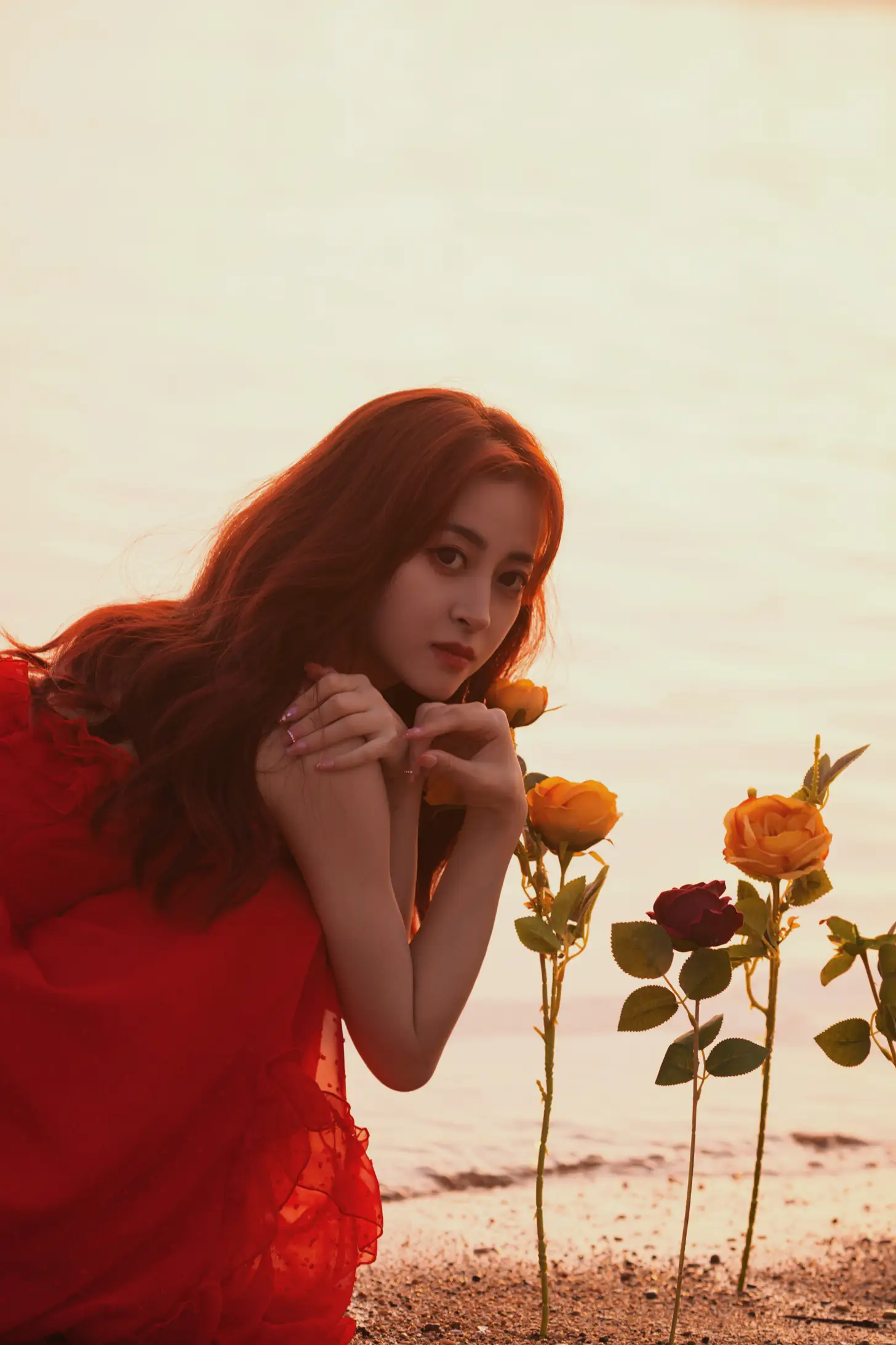 [YITUYU] 2022.09.02 Vol.1849 – Sunset at the seaside and girl in red dress Yixuan-#[33P]-28